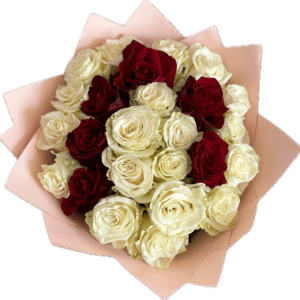 Buchet trandafiri albi