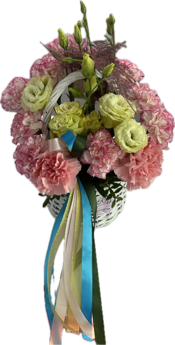 Aranjament coșuleț/garoafe