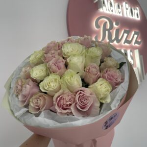 Buchet premium pink&white