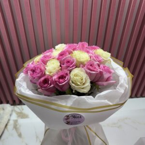 Buchet premium PINK WHITE